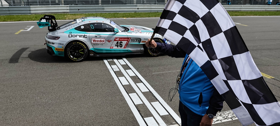 Klassensieg für Elia Erhart bei der 24h-Premiere des neuen Mercedes-AMG GT2